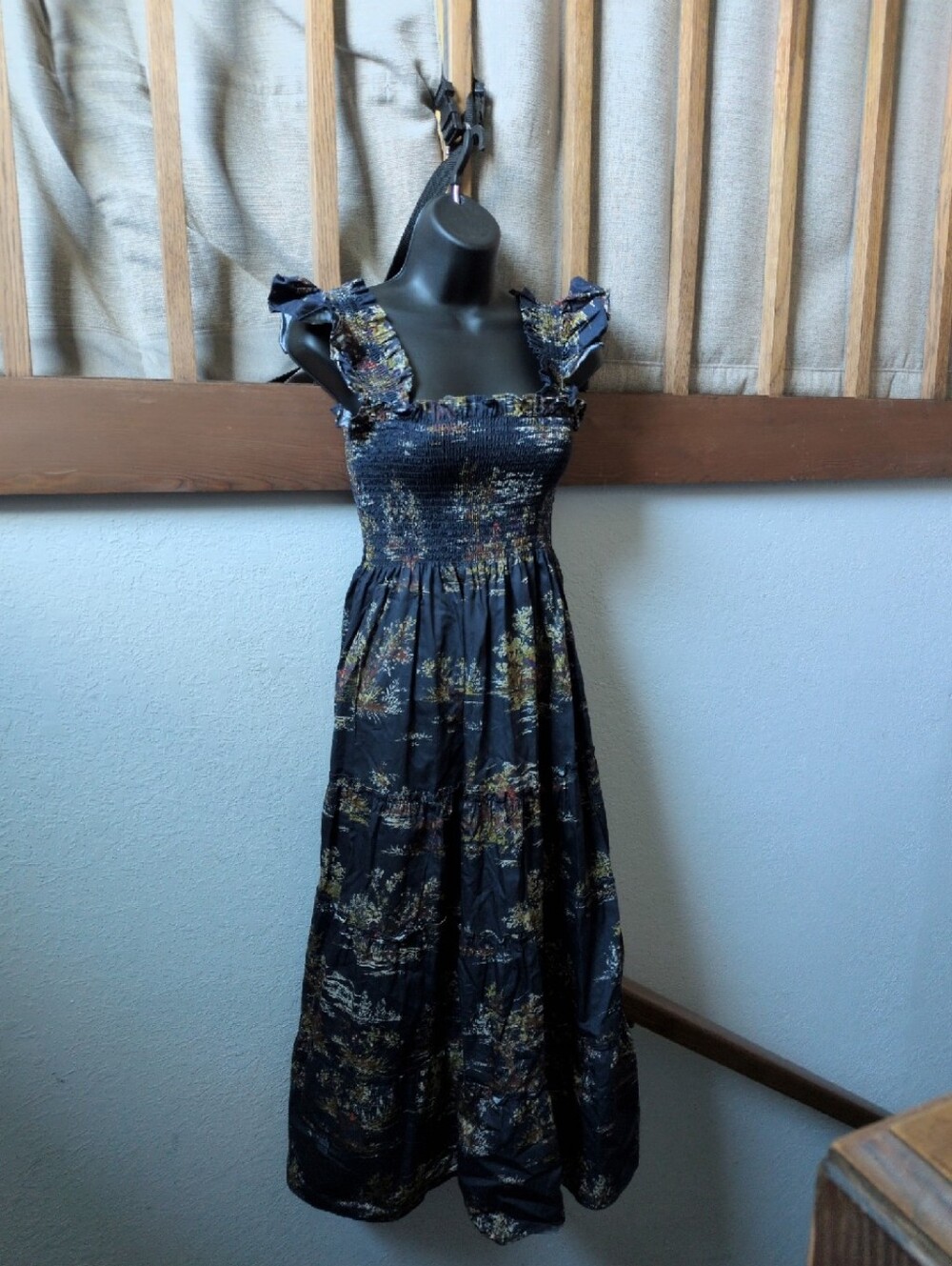 ✨Hill House Home Ellie Nap Dress in the Equestrian Toile Navy size Small - Picture 8 of 8